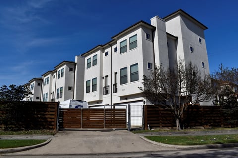 Modern apartment complex residential community